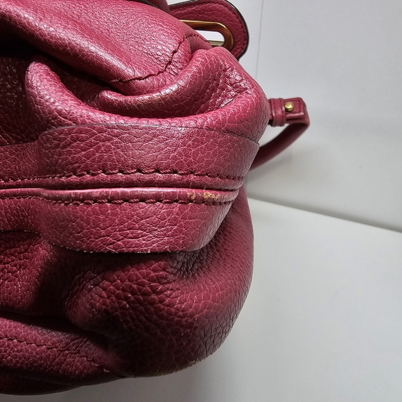 Chloe Paraty Fuchsia Leather Shoulder Bag with Gold Hardware - Picture 7 of 13